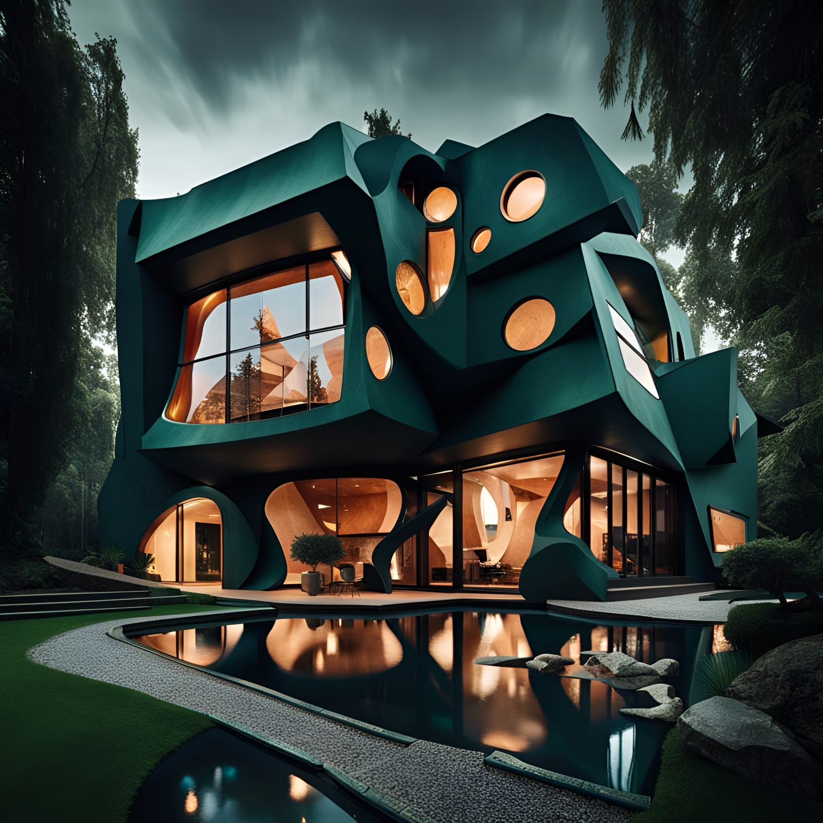 Surreal Postmodern Abode in a Whimsical Dream World