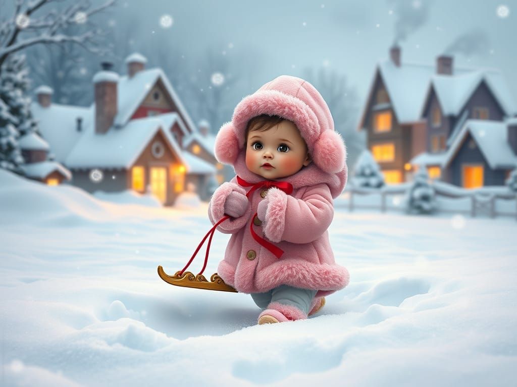 Winter Wonderland Toddler in Plush Coat