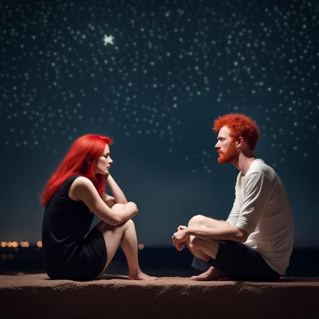 Mysterious Couple Contemplates in a Cosmic Landscape