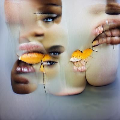 Mysterious Portrait of a Young Woman in a Soft Focus Artisti...