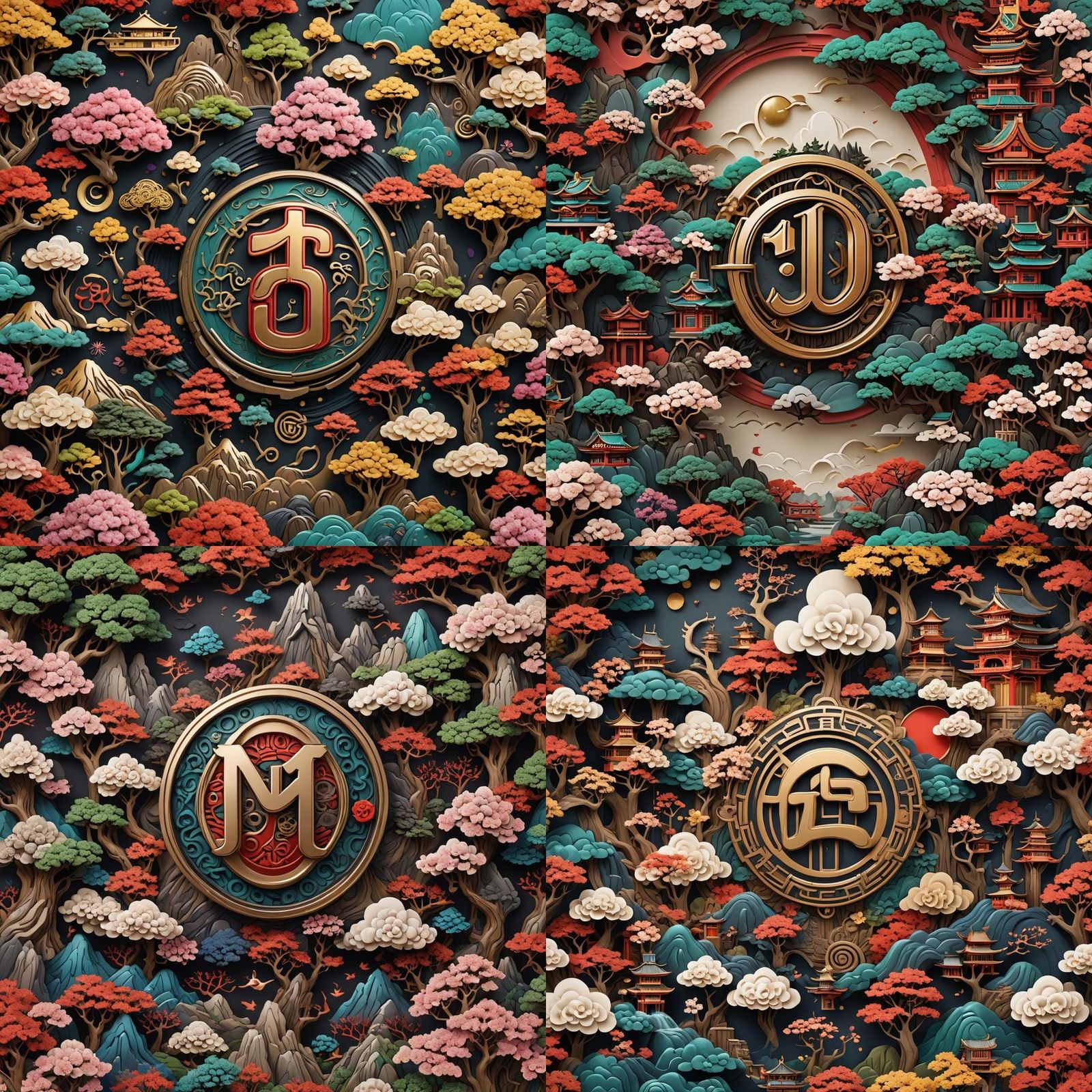 Fantastical Japanese-Style YouTube Logo for Kids in 8K Resol...