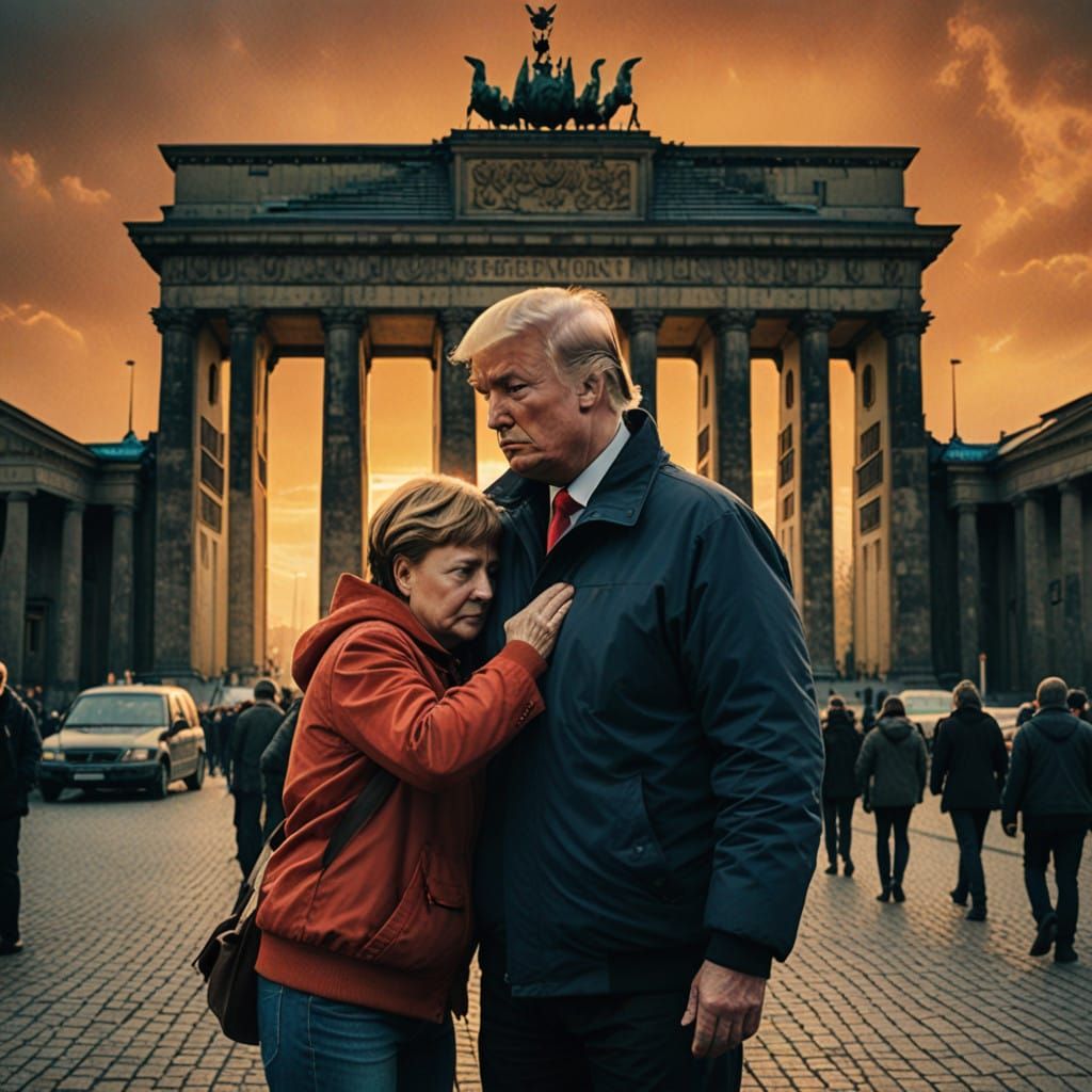 Putin and Trump Stand Triumphant Over a Beaten Wolf at the B...