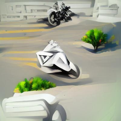 Vintage Motorcycle Speeds Along a Treelined Road