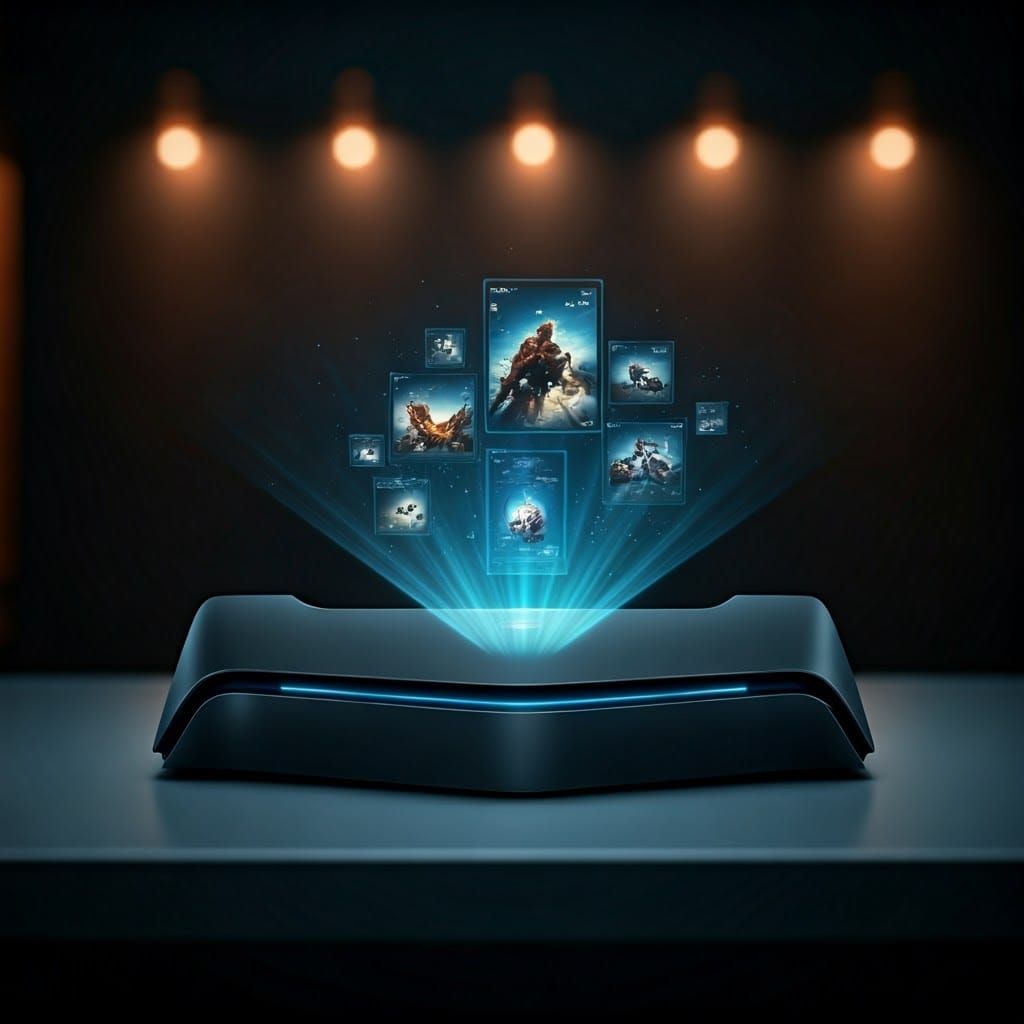 Futuristic PlayStation IX Holographic Game Display