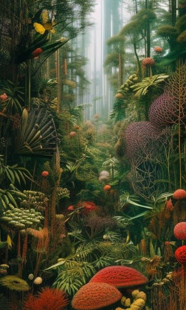 Woman Unfurls in Mycelium Network, a Surreal Blend of Nature...