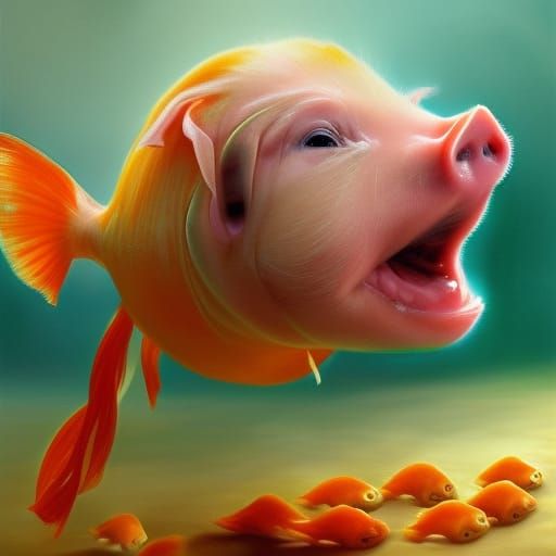Suckling Baby Pig Goldfish