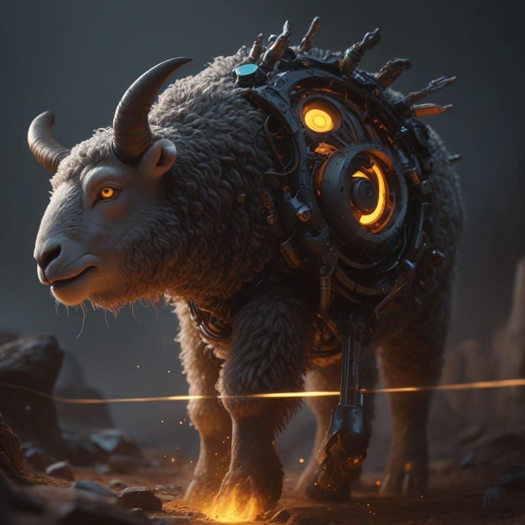 Androids in a Fantastical Dreamscape with Electric Sheep