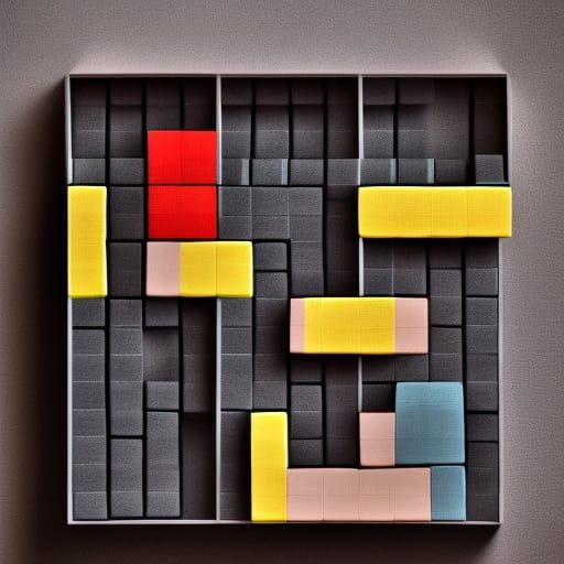 Cell Made of Tetris Blocks: Professional Photo