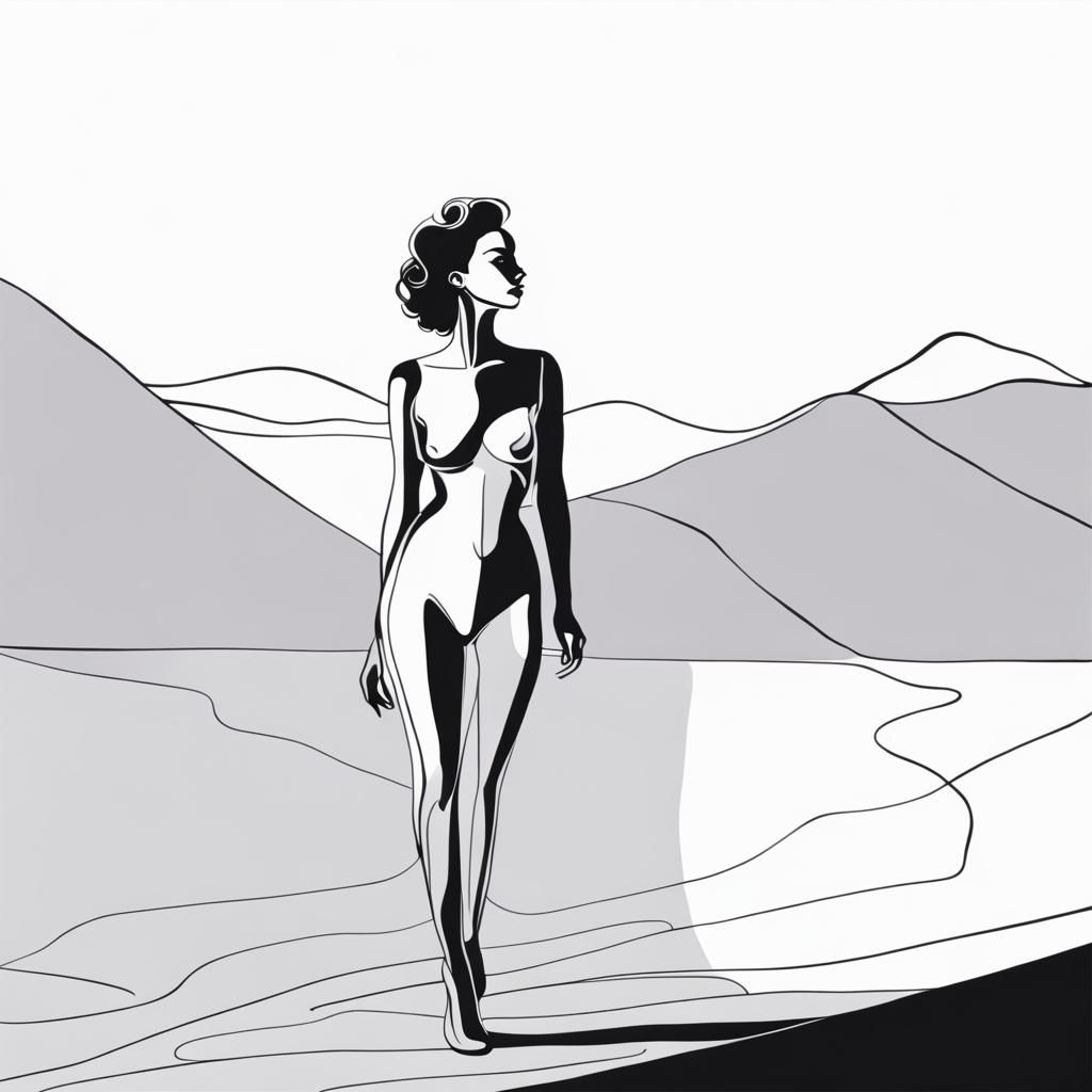 Woman Emerges from a Kaleidoscope of Colors