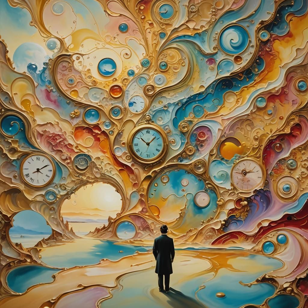 Surrealist Masterpiece: Dreamlike Landscape Unfolds