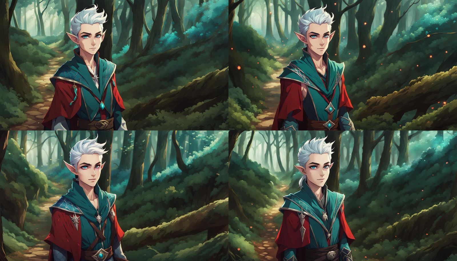 A Half-Elf Wizard Embarks on a Quest in Enchanted Forestland