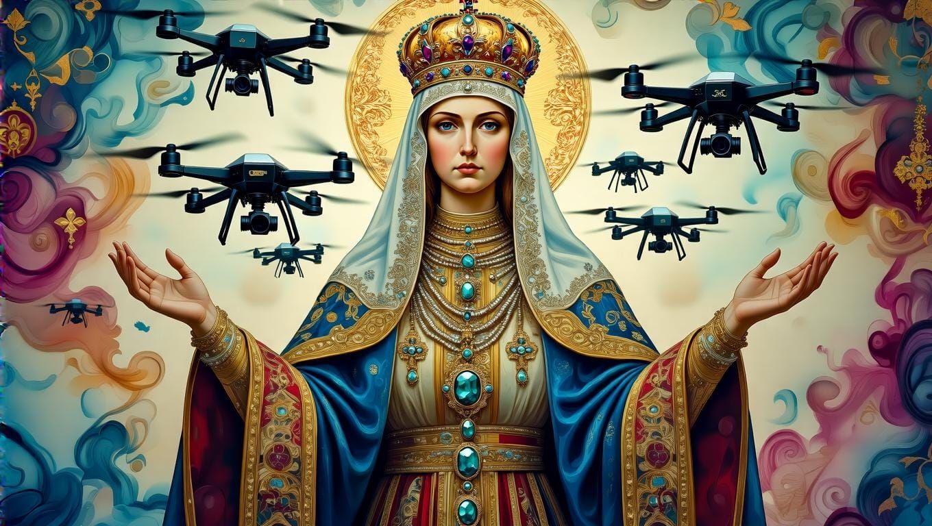 Olga of Kyiv: Orthodox Icon Meets Drone Age