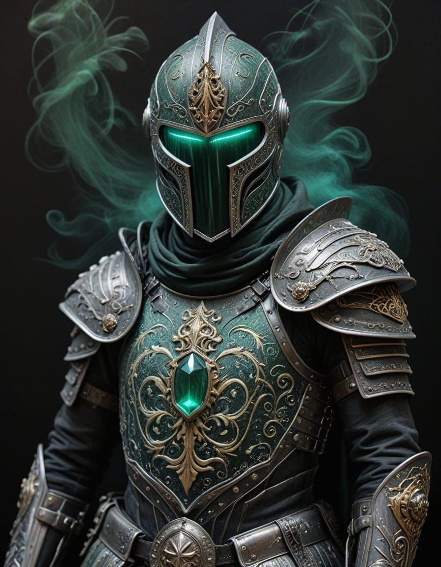 Emerald Knight in Cinematic Light
