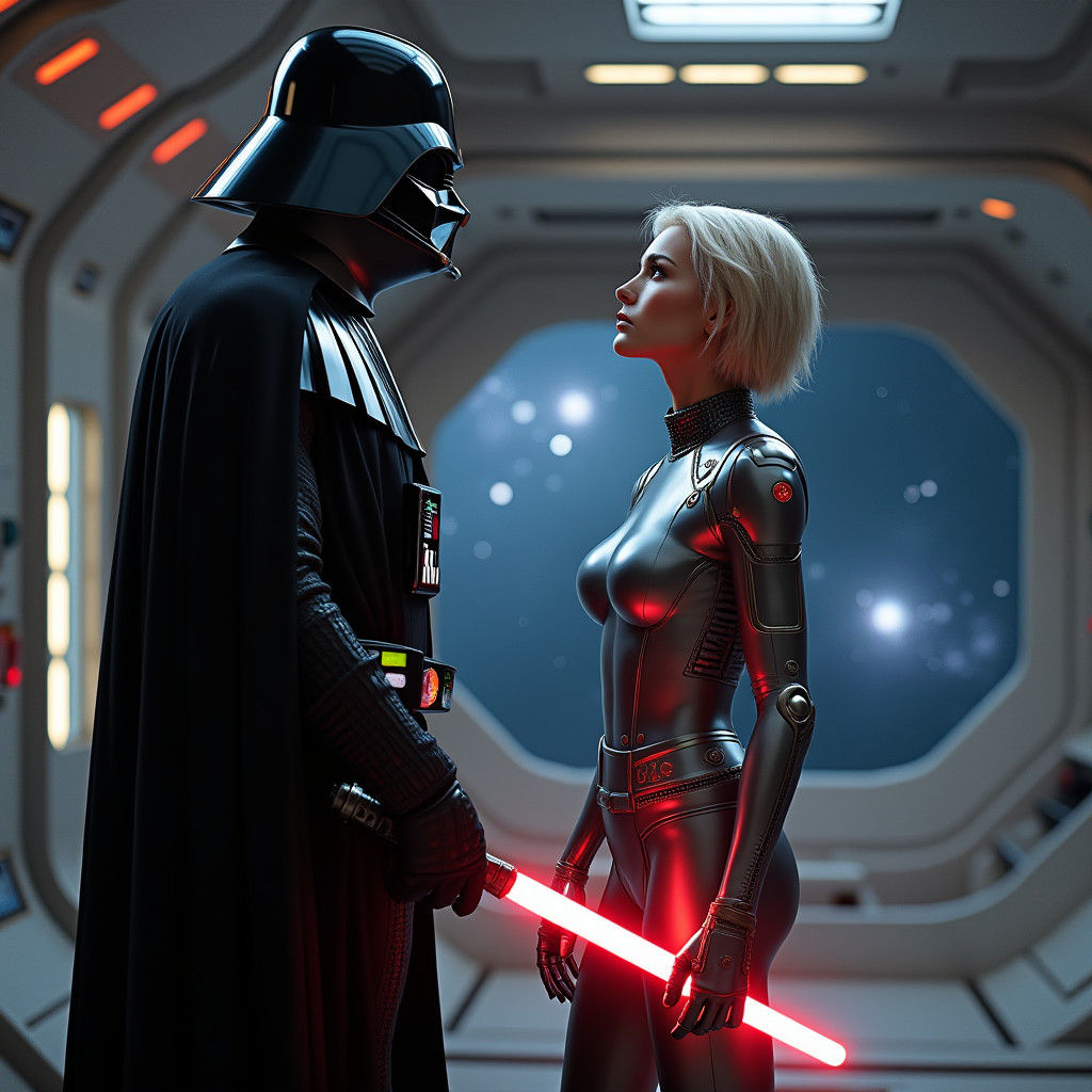 Surreal Sci-Fi Scene in Photorealistic Style