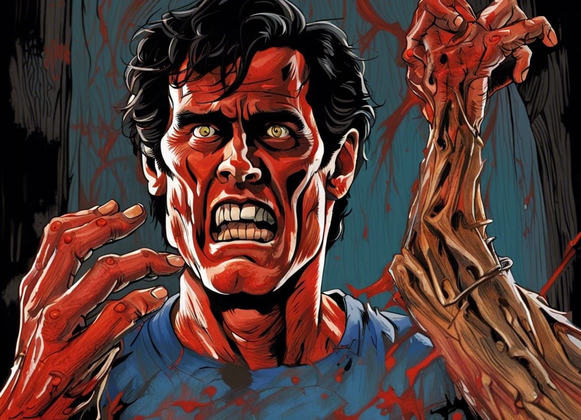 Ash Williams' Possessed Hand Engages in Chaos in a Hyperdeta...