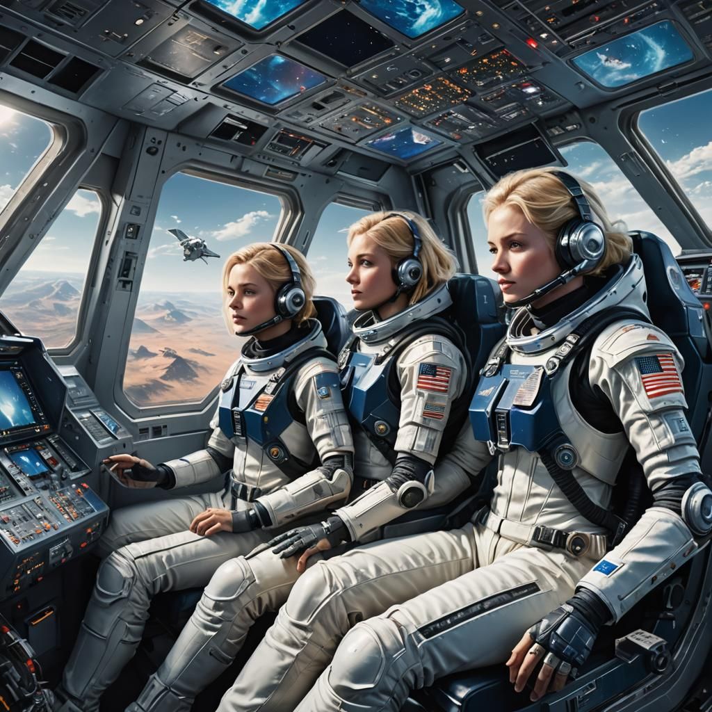 Stunningly Beautiful US Space Marines Cockpit in Sci-Fi Conc...