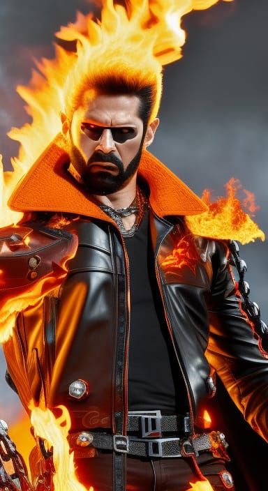 Ghost Rider Battles Wolverine in Hyperrealistic Art