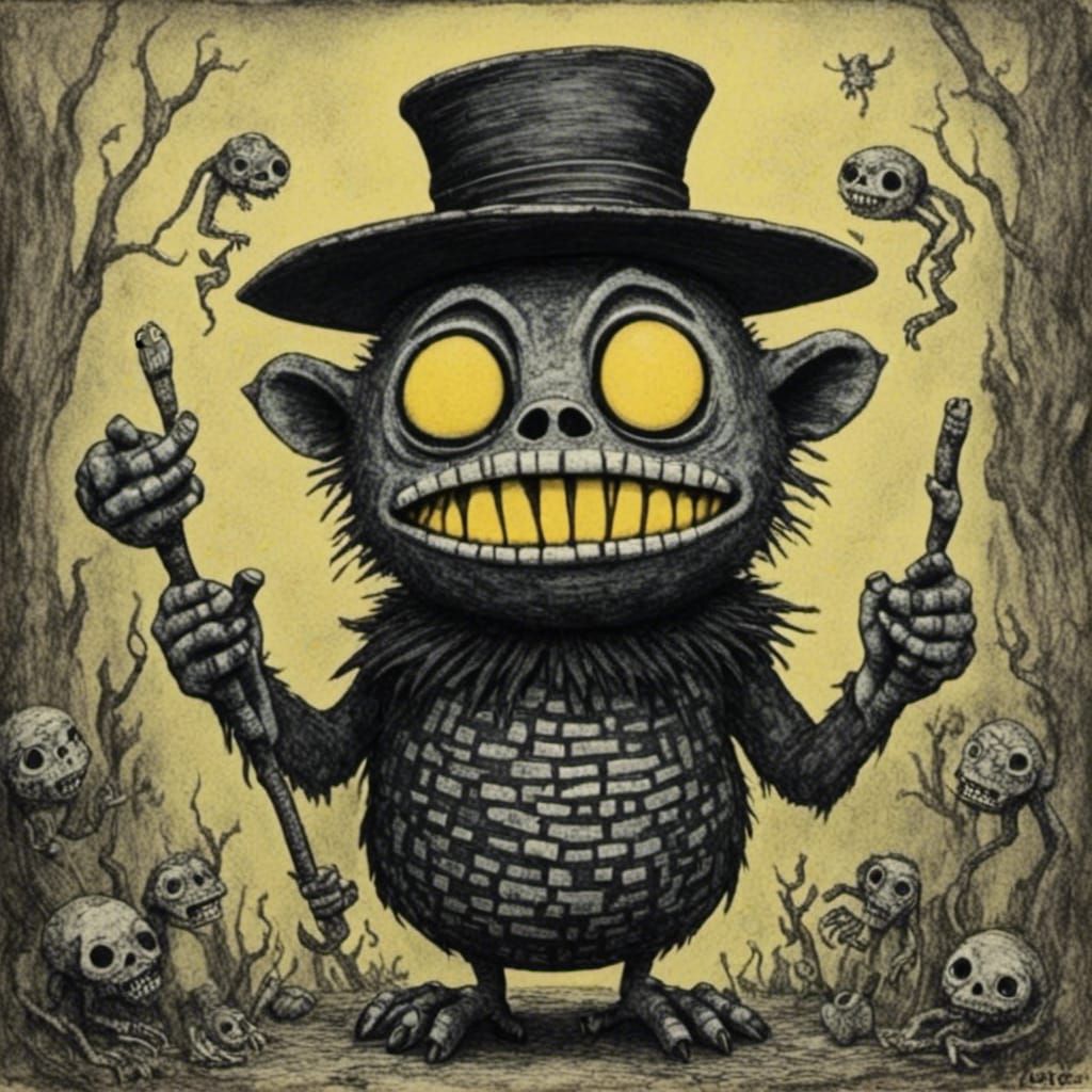 Vibrant Surrealist Witch Dolls in a Fantastical Cartoon Univ...