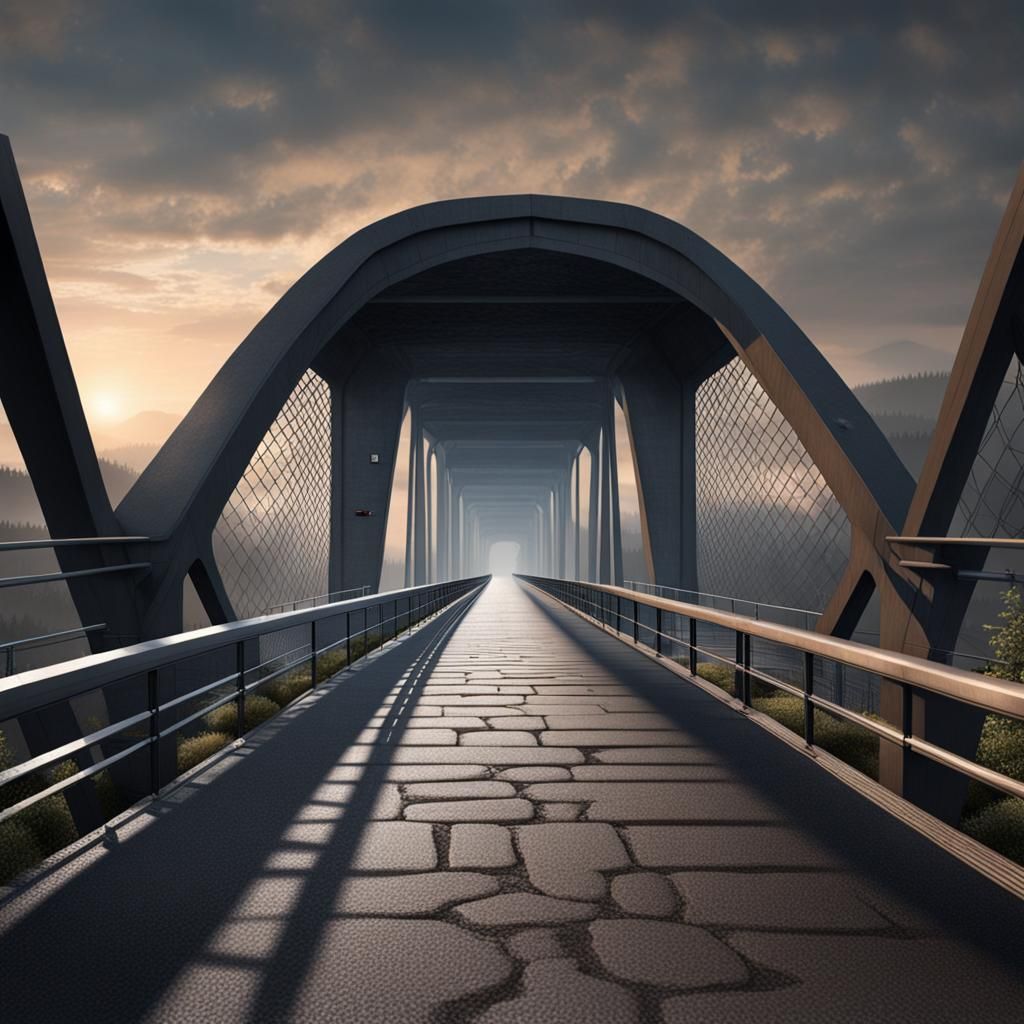 Surreal Bridge Reaches Infinity