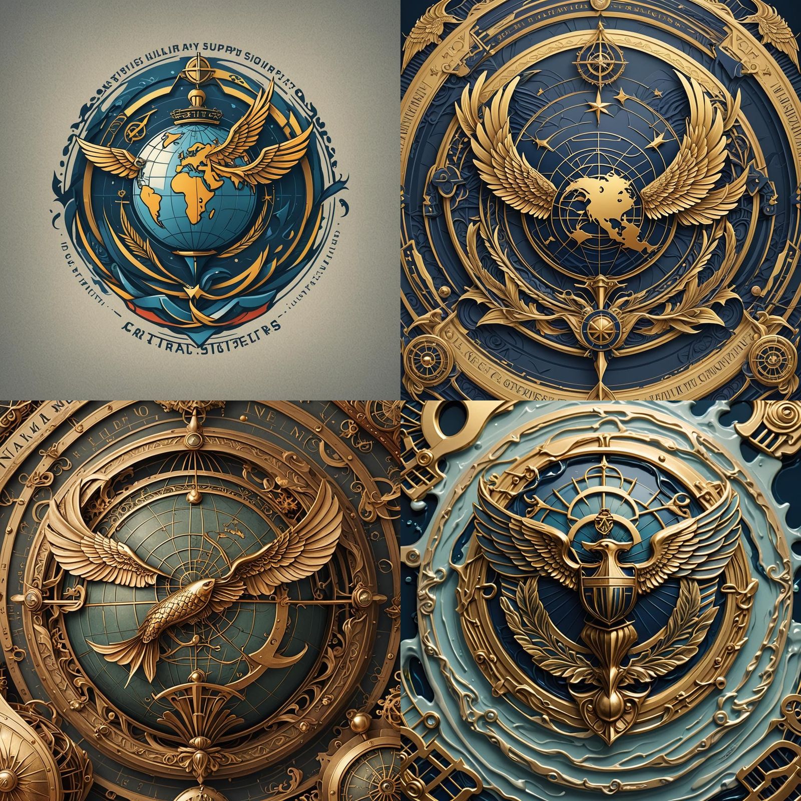 Naval Logistics Support Badge in Cyberpunk Style