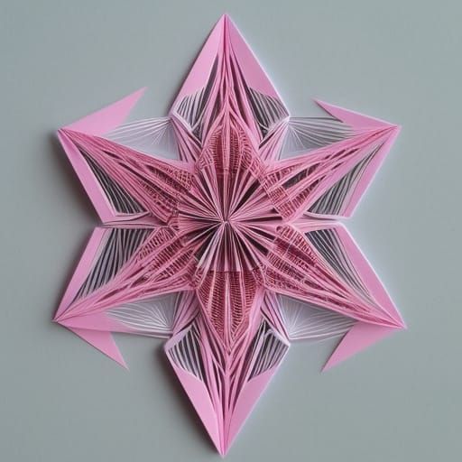Origami Spider Sculpture in Whirling Motion