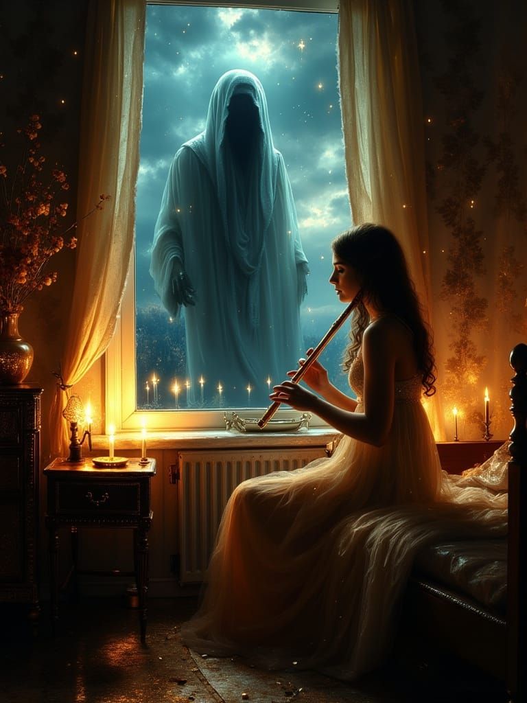 Whimsical Bedroom Scene in Exquisite Flux Style