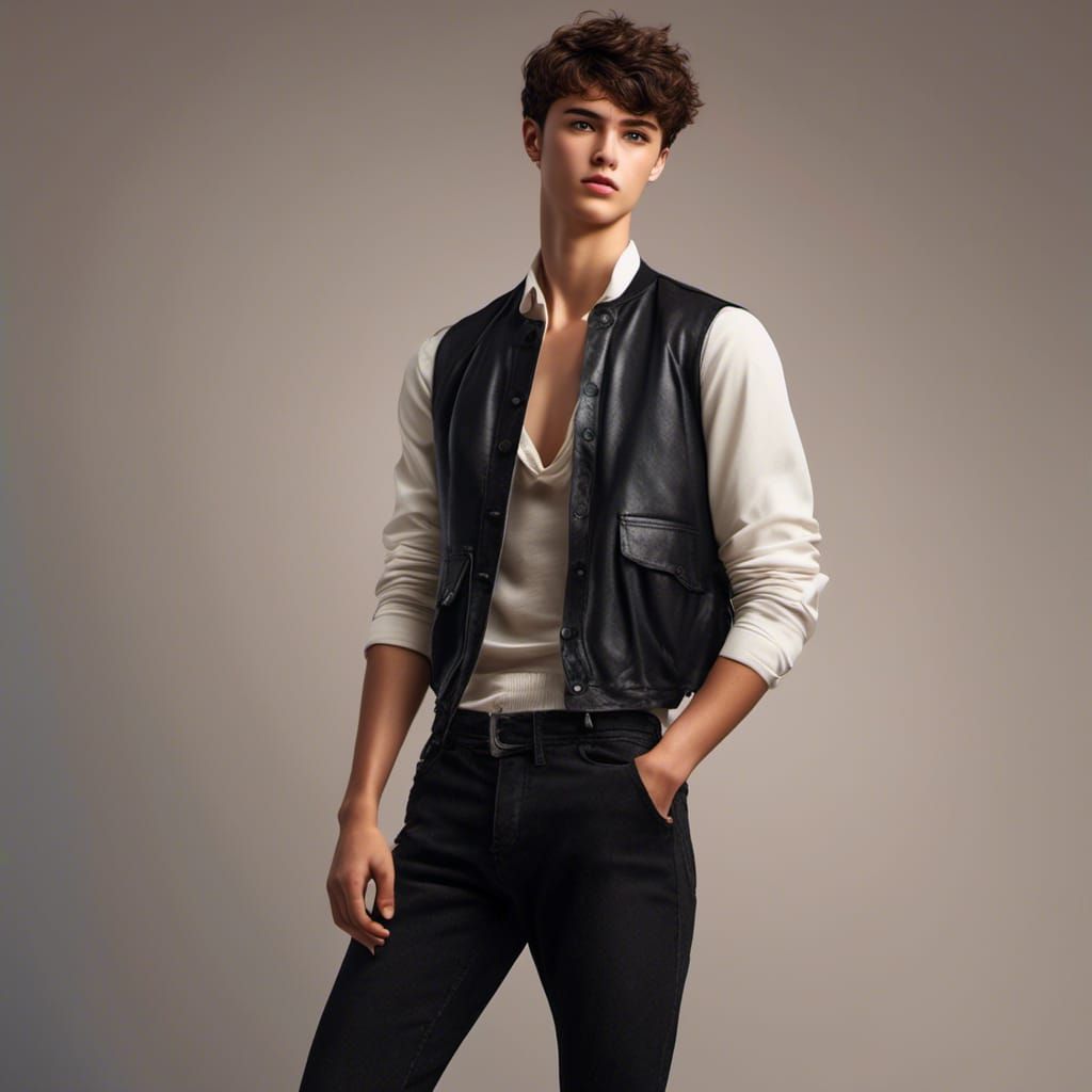 A Young Man in a Realistic Portrait