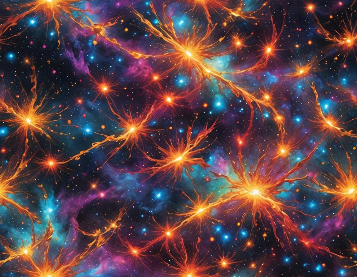 Cosmic Serenade: Colliding Galaxies in Vibrant Light