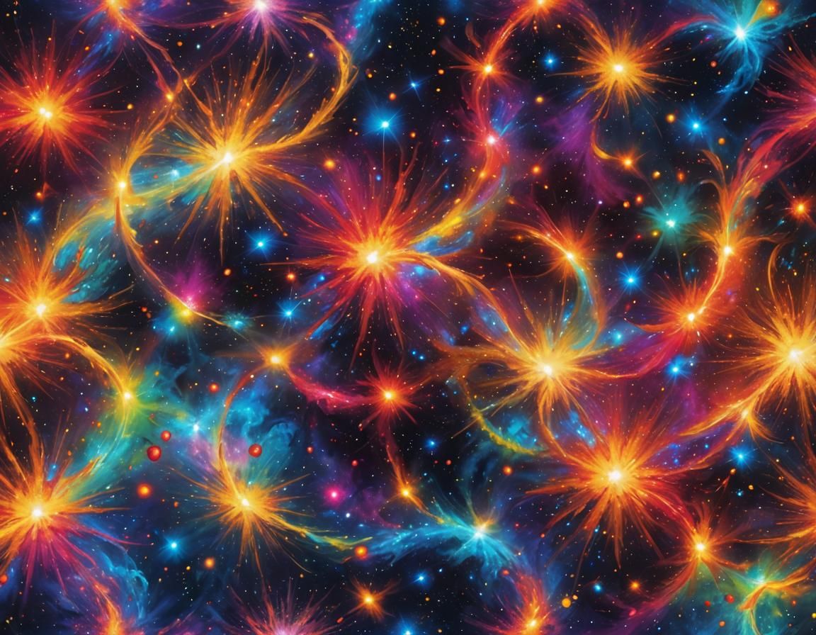 Cosmic Serenade: Colliding Galaxies in Vibrant Light