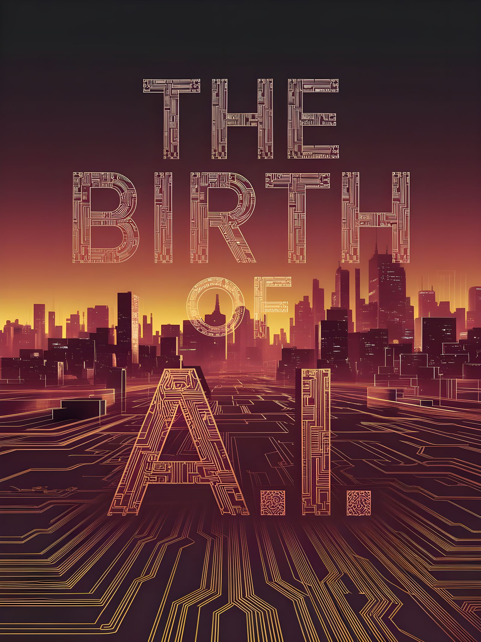 Dystopian Cityscape: The Birth of A.I.