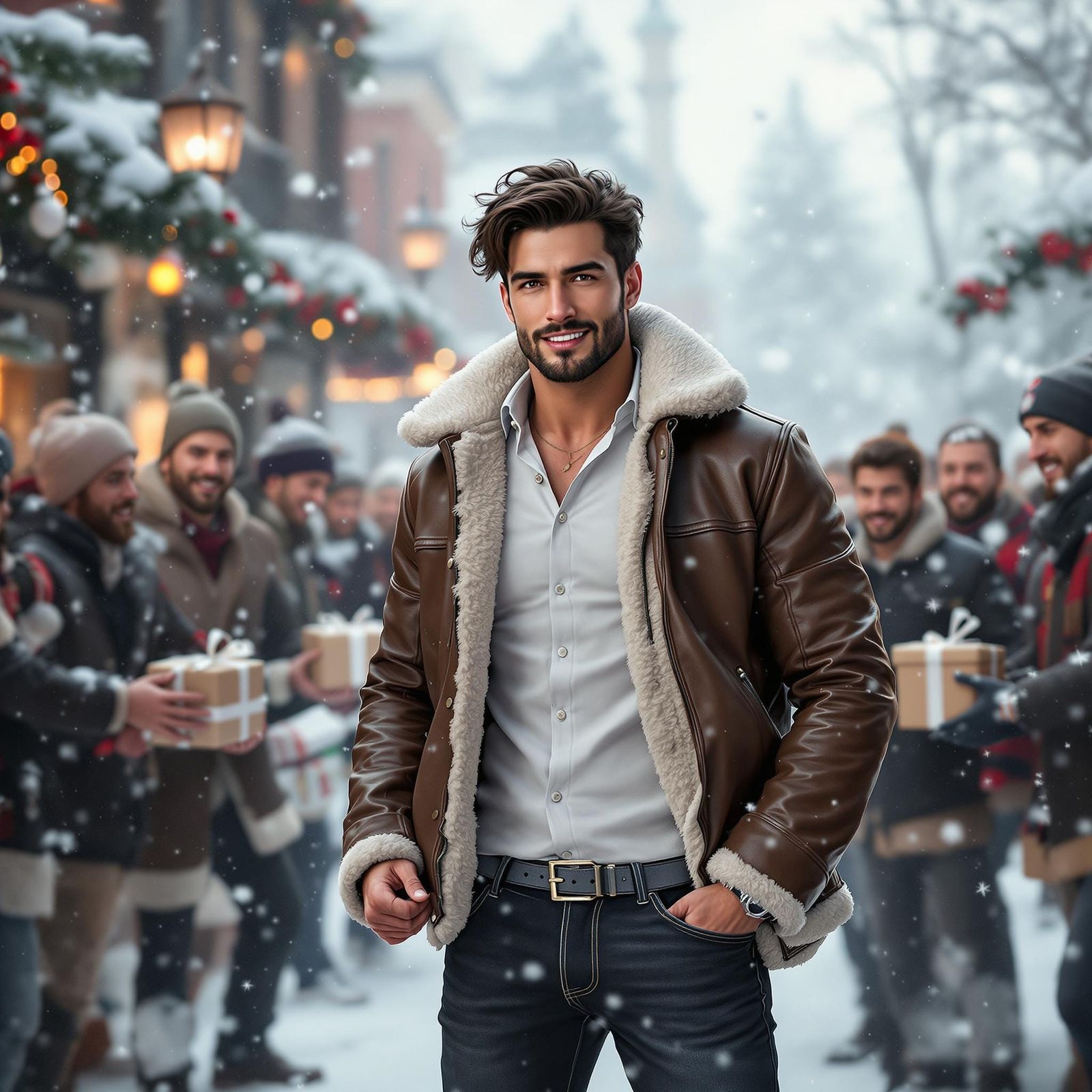 Italian Student Athlete Delivers Christmas Gifts in a Winter...