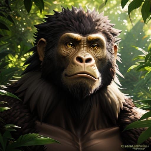 Eagle Gorilla Hybrid in Ghibli Garden