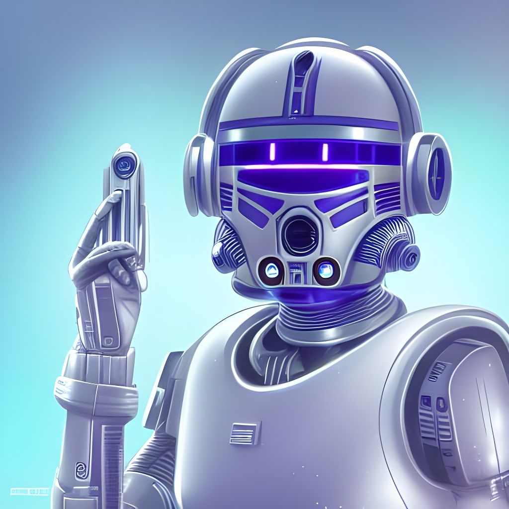 Cyberpunk Ghost in a Neon-Shaded Droid