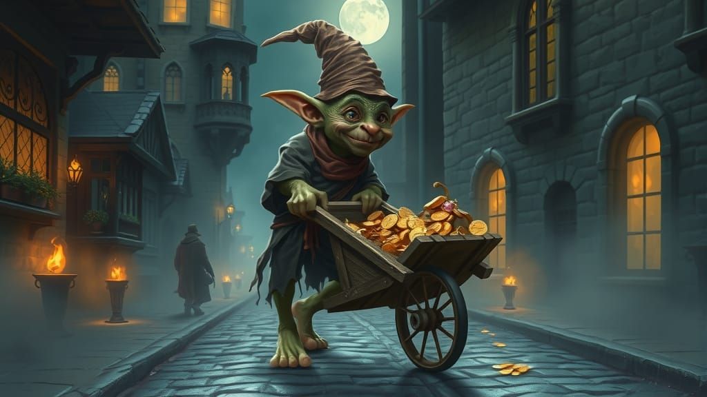 Goblin's Treasure: A Dark Fantasy Scene