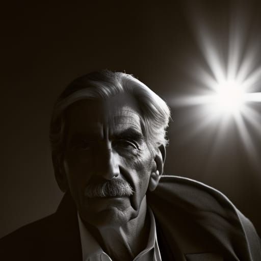 Glamorous Detective in Old Hollywood Film Noir Style