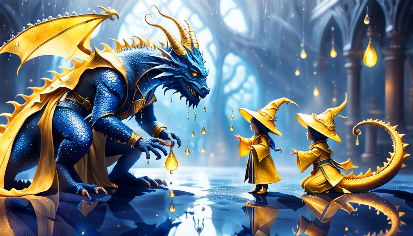 Fantasy Wizard Plays Thaichess with Dragon Maiden