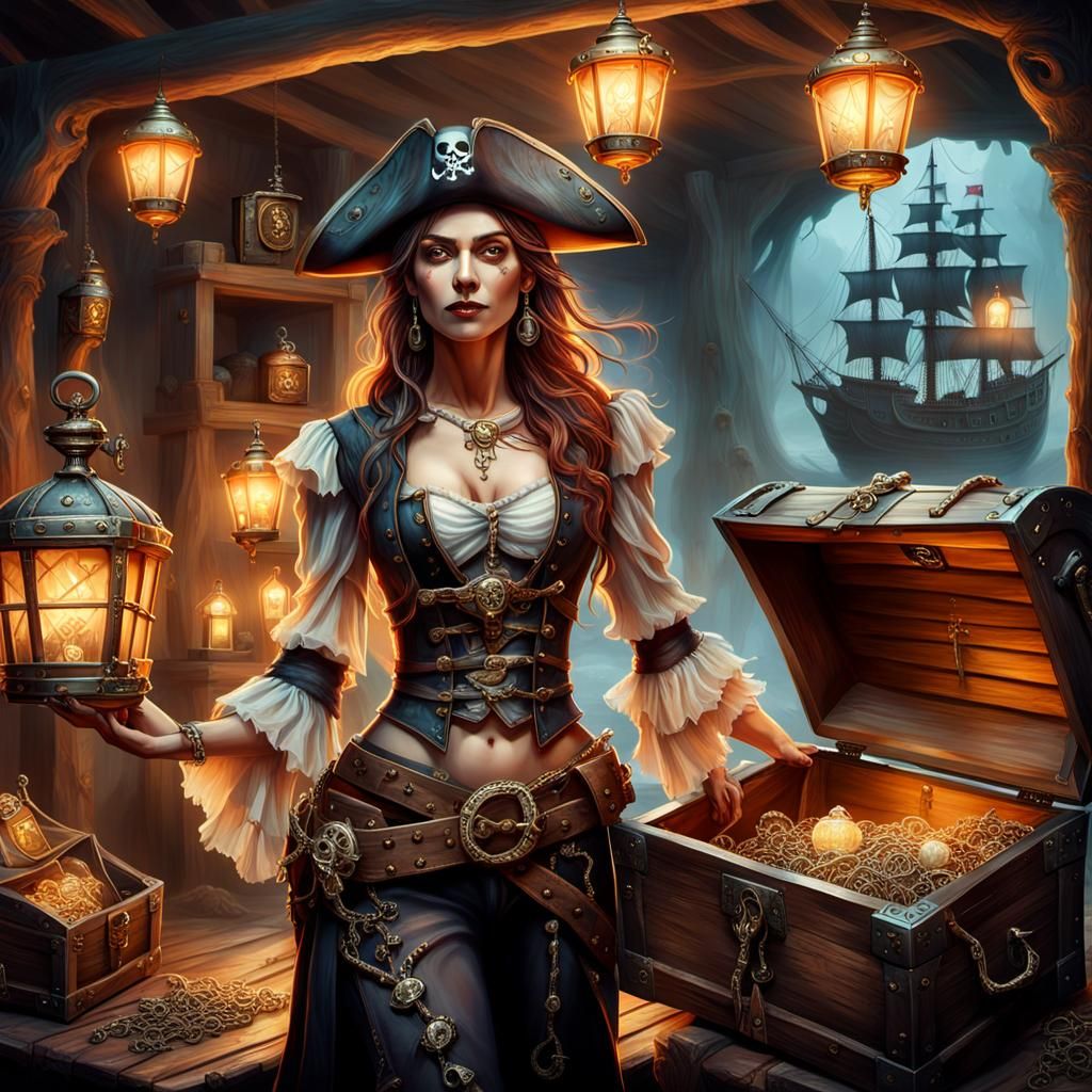Pirate Woman in Ethereal Fantasy Art