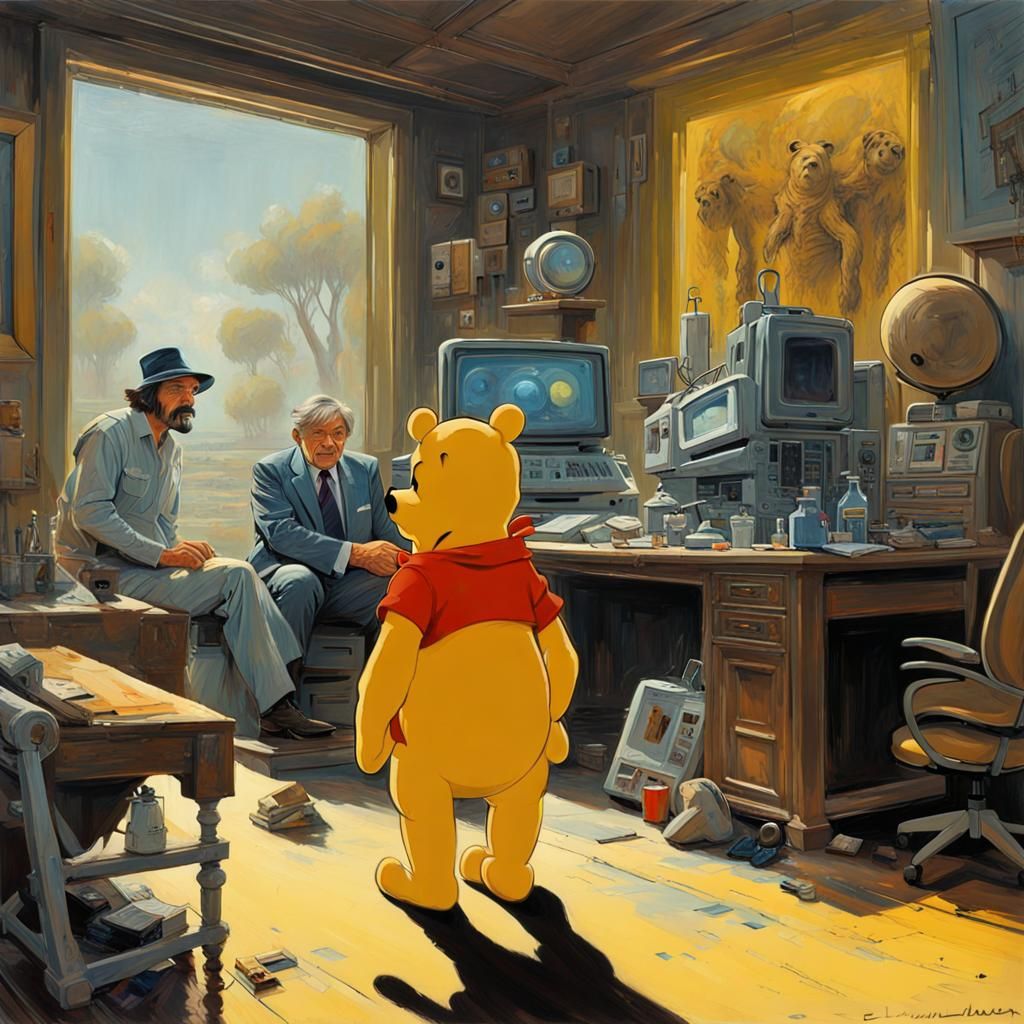 Charles Bronson as Winnie The Pooh in Cosmic Sci-Fi Odyssey