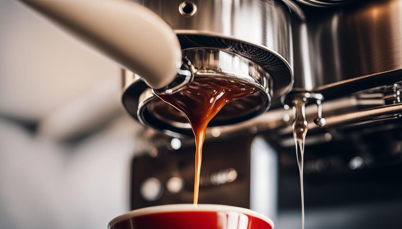 Vibrant Espresso Brew in High Contrast, Warm Lighting