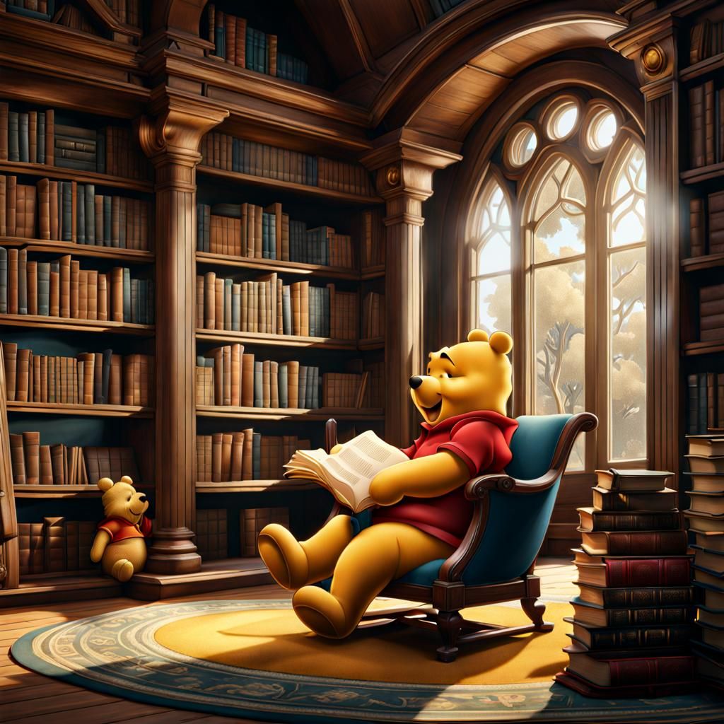 "Once upon a time there was a bear called Pooh... hey that's...