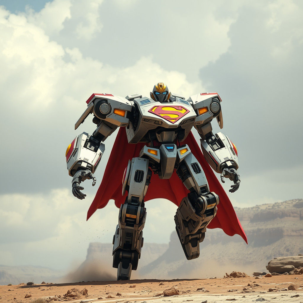 Cybernetic Superman Mecha Descends