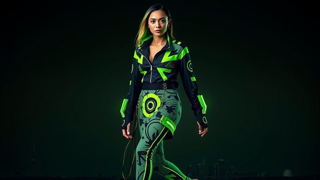 Frutiger Metro Outfit with Vector Art Elements