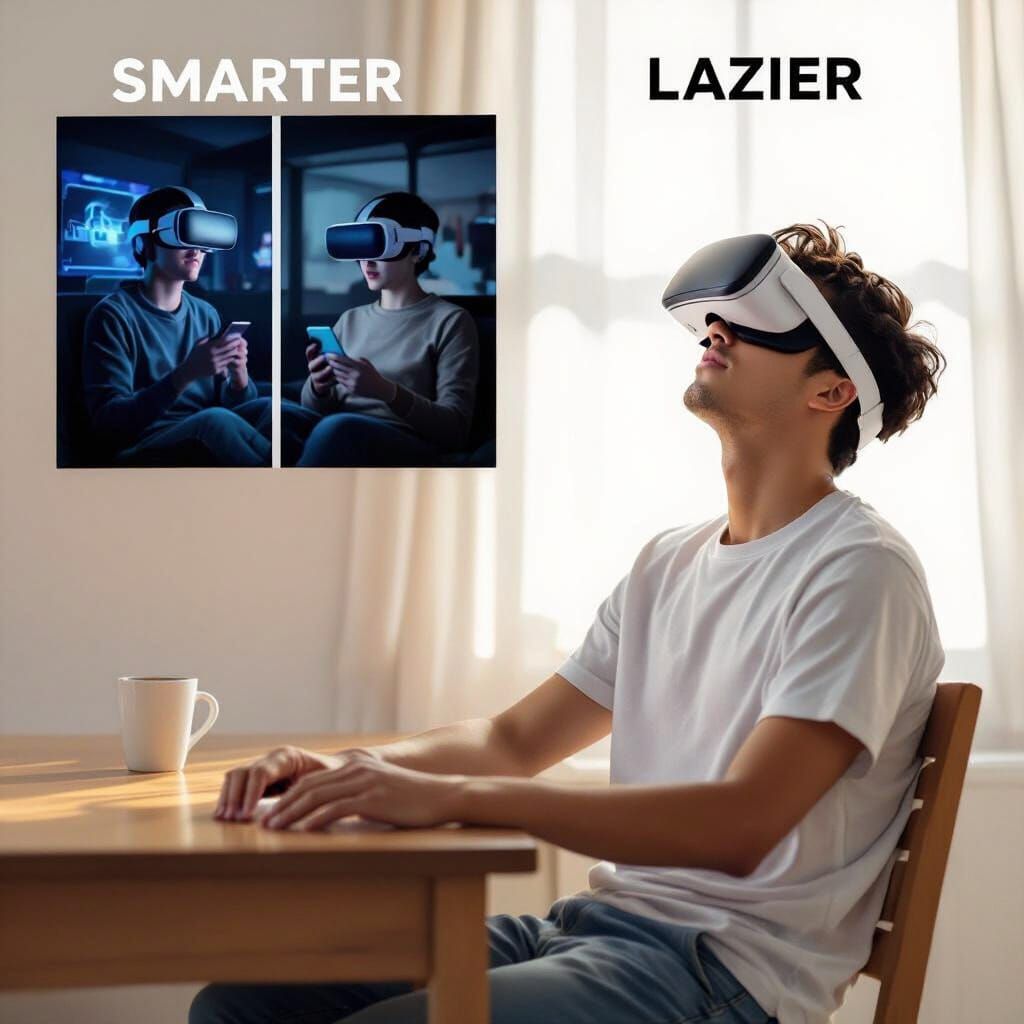 Thoughtful Young Man Contemplating Smarter vs. Lazier Choice...