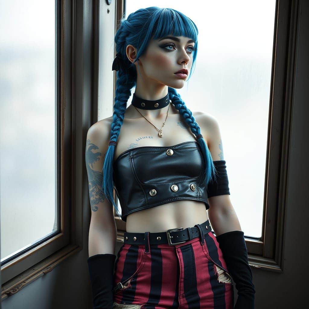 Melancholic Gothic Goddess in Muted Colors