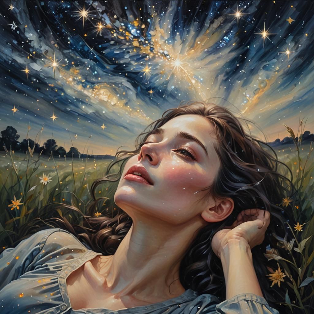 Ethereal Nighttime Scene with Soft Focus and Whimsical Touch