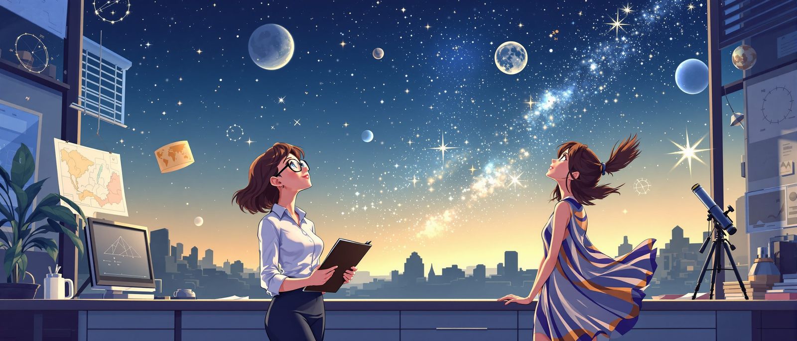 Office Secretary's Secret Life as Anime Astronomer
