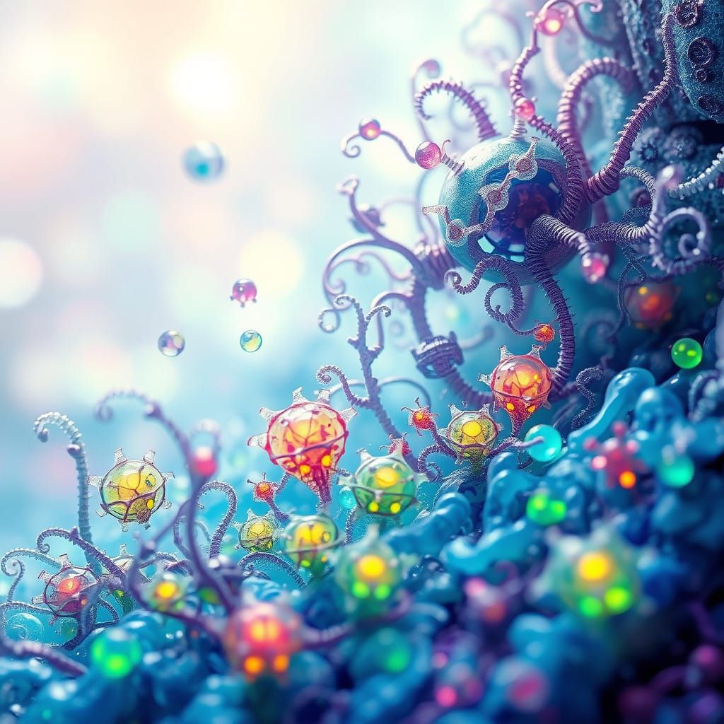 Ethereal Biomechanical Landscapes of Glowing Microorganisms