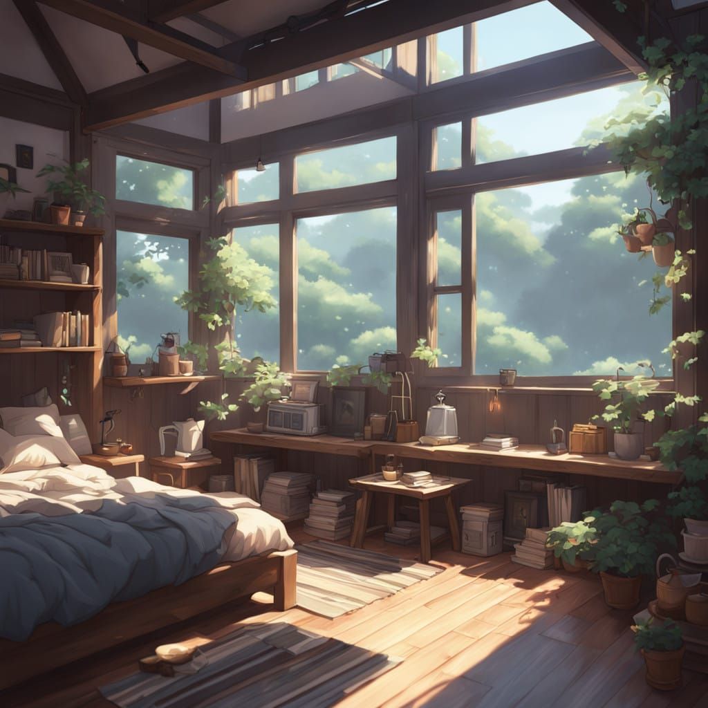 Mellow Anime Scene in Cozy 8k Resolution