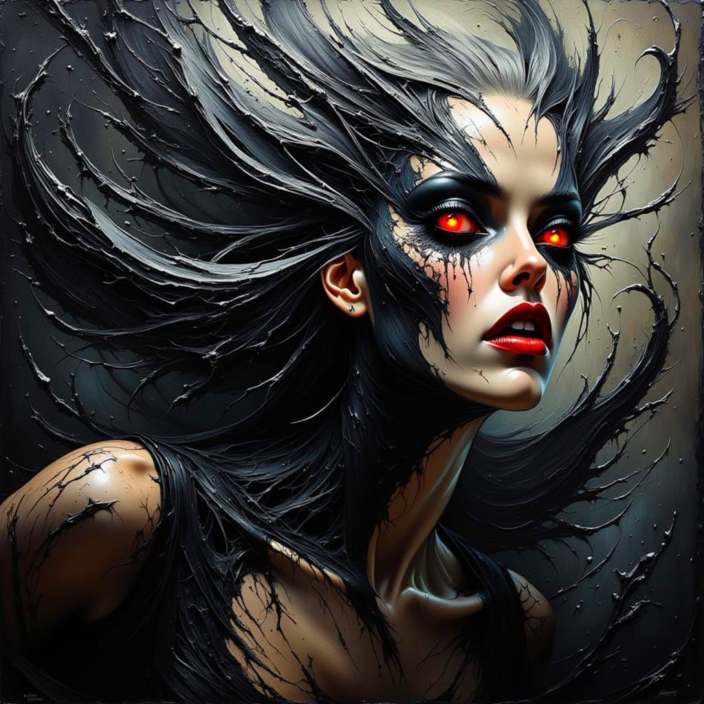 A Dark Figure Lurks in Shadows with an Atmosphere of Overwhe...