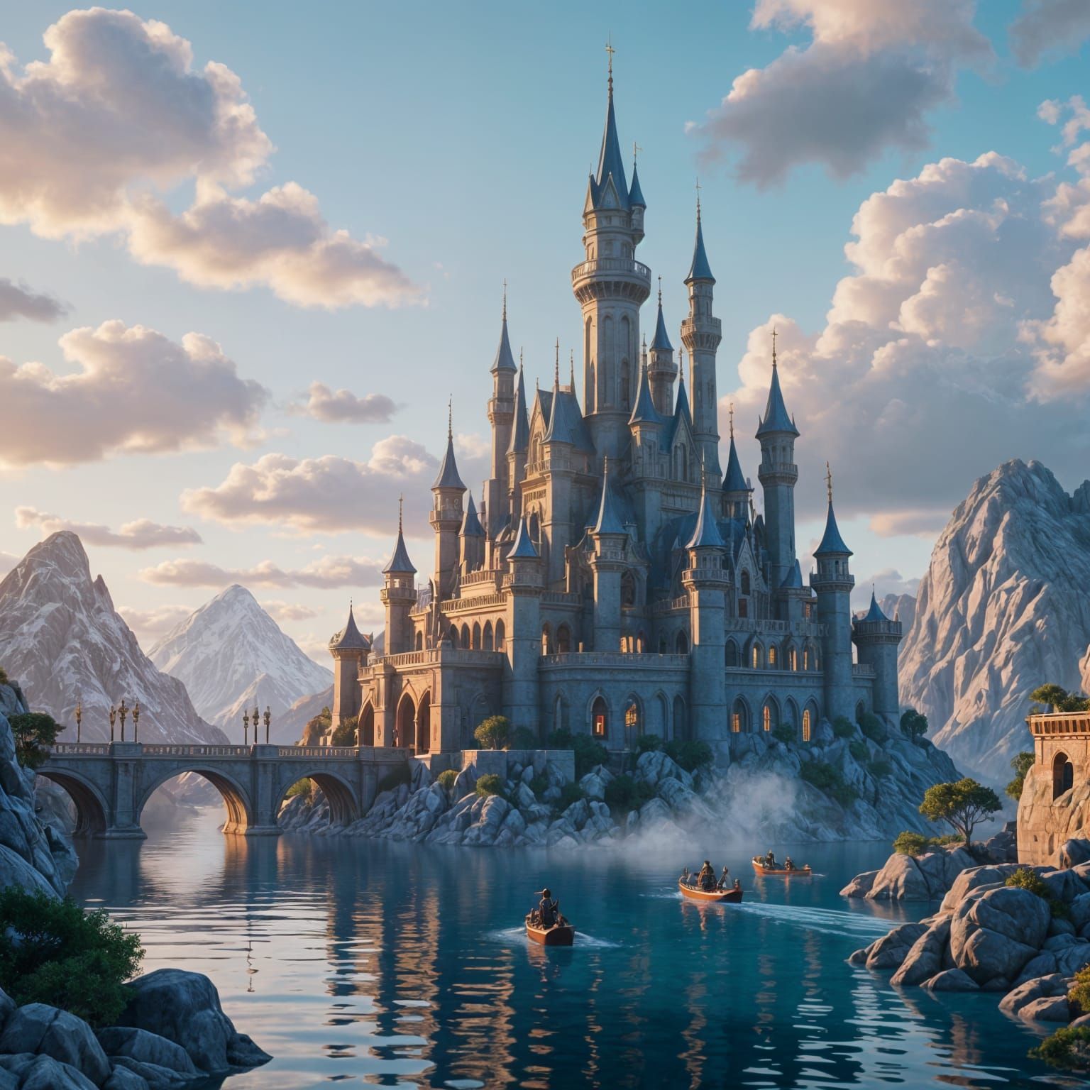 Fantasy Landscape in Detailed Matte Painting